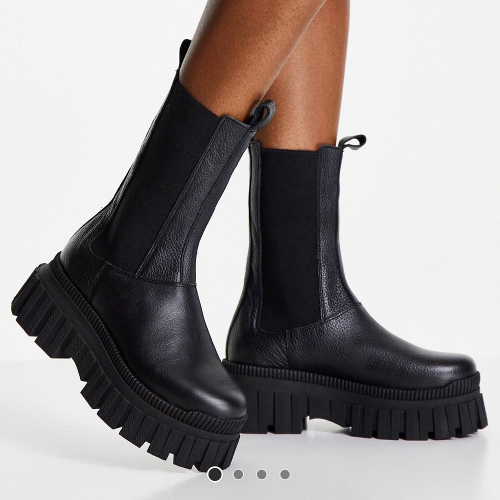ASOS chunky leather Chelsea boots
